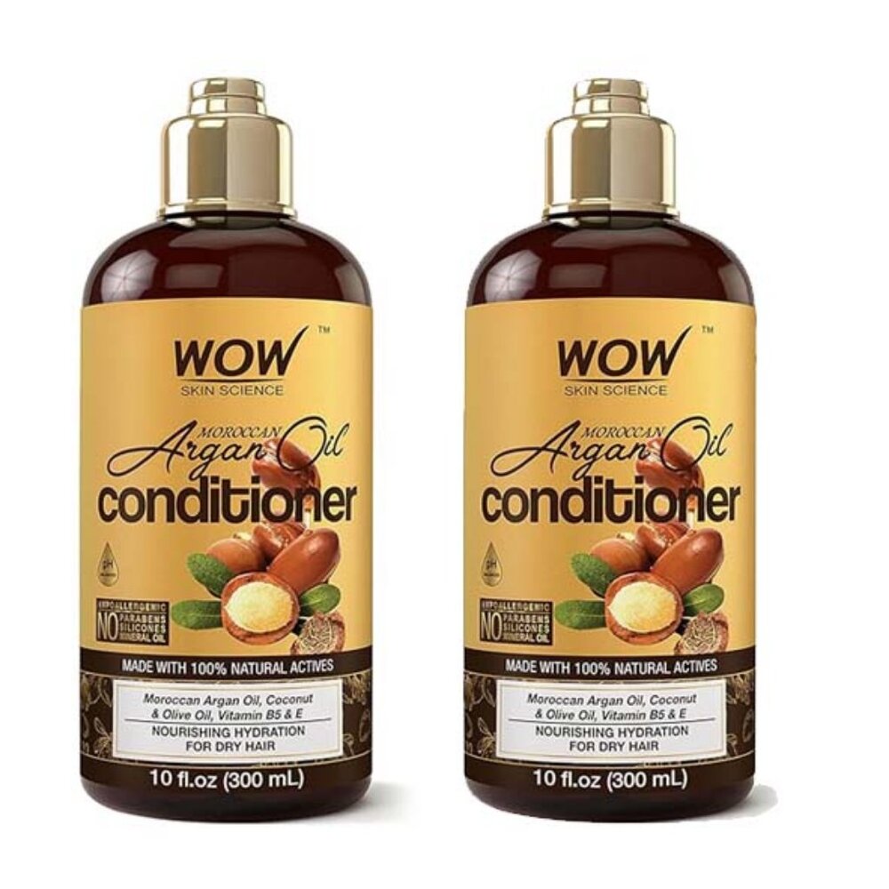 WOW Skin Science Moroccan Argan Oil Hair Shampoo  - Pack of 2